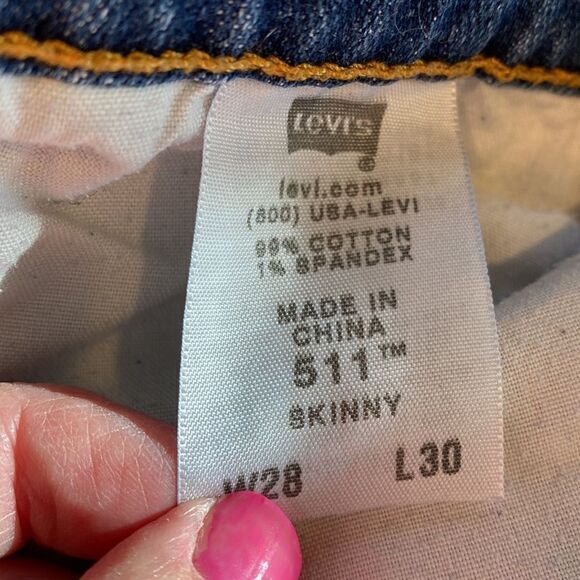Levi’s 511 Skinny Women’s Stonewashed Jeans Size 28x30 - Picture 7 of 10